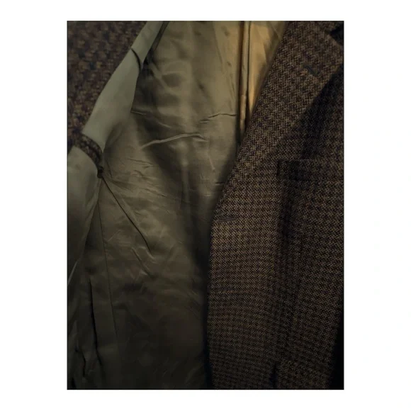 Vintage Heavyweight Wool Plaid Blazer Mens 38R Custom Heritage Jacket